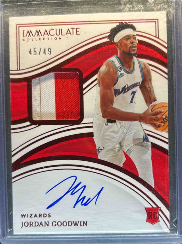 Jordan Goodwin 2022 Immaculate #136 Red /49 Rookie RAW