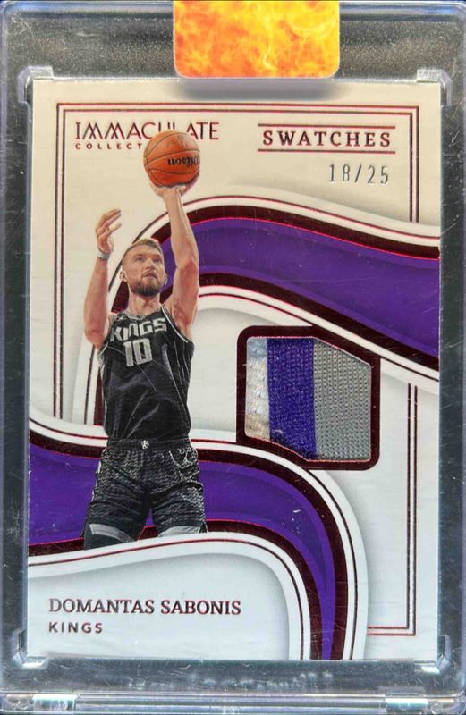 Domantas Sabonis 2022 Immaculate #IHS-SAB Swatches - Red /25 RAW