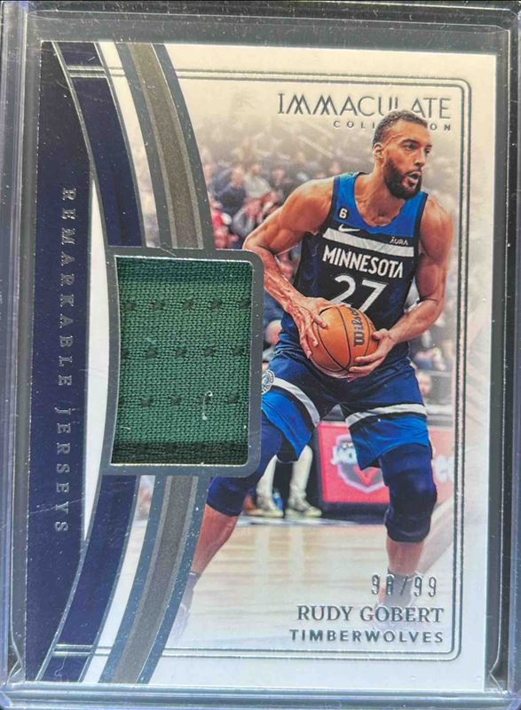 Rudy Gobert 2022 Immaculate #RJ-RT Remarkable Jerseys /99 RAW