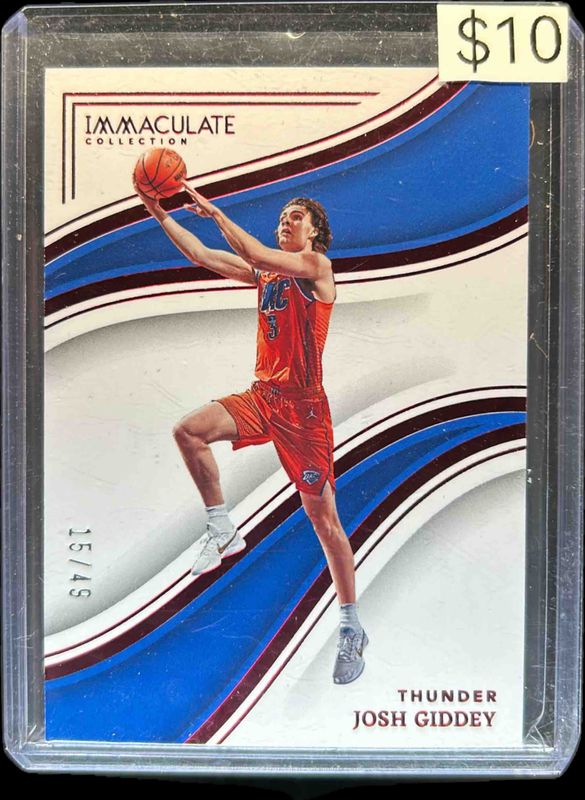 Josh Giddey 2022 Immaculate #27 Red /49 RAW