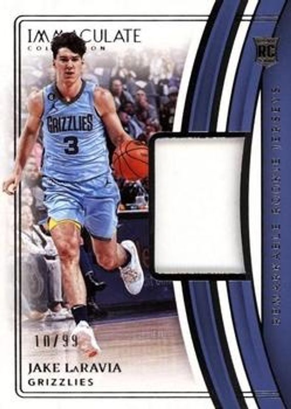 Jake LaRavia 2022 Immaculate #RJ-LAR Remarkable Rookie Jerseys /99 RAW