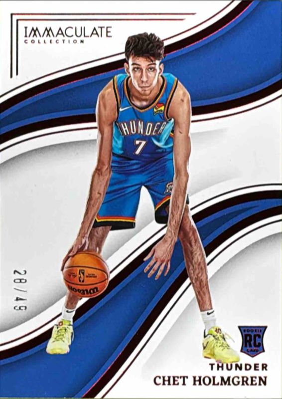 Chet Holmgren 2022 Immaculate #55 Red /49 Rookie RAW