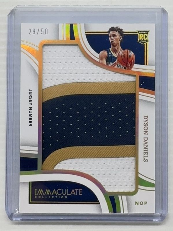 Dyson Daniels 2022 Immaculate #JP-DDO Jumbo Patches Jersey Number /10 Rookie RAW