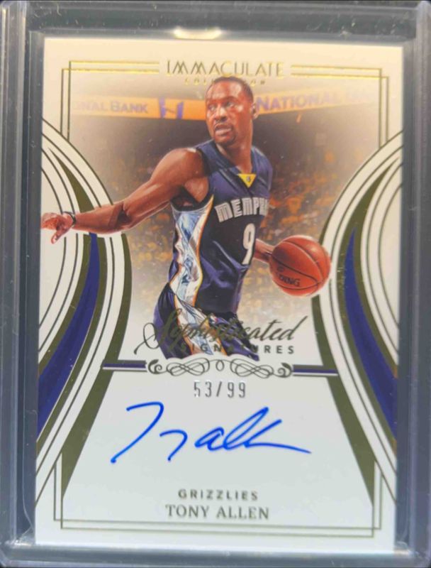 Tony Allen 2022 Immaculate #SS-TAL Sophisticated Signatures /99 RAW