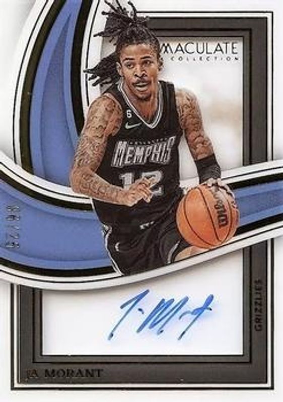 Ja Morant 2022 Immaculate #SBS-JAM Shadowbox Signatures /25 RAW