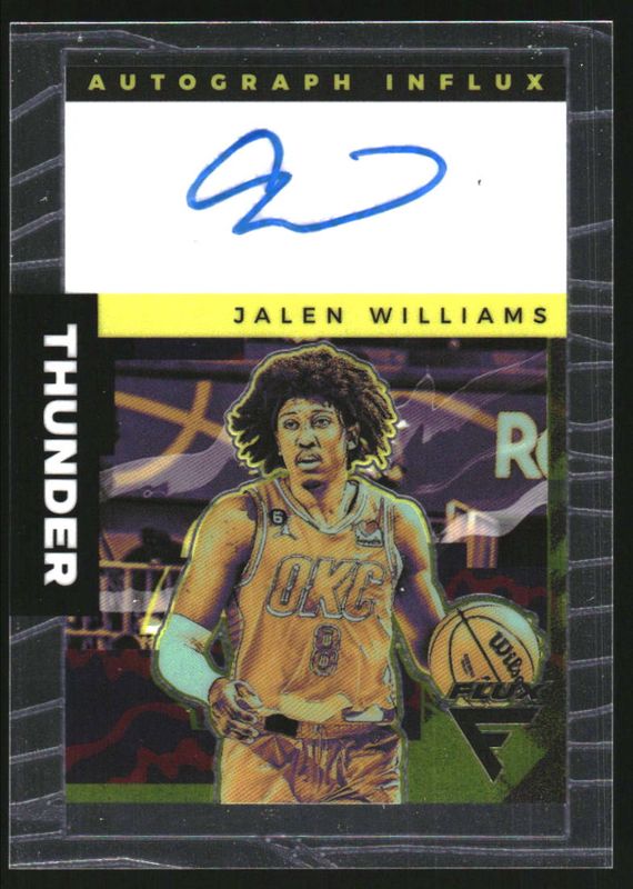 Jalen Williams 2022 Flux #AI-JLW Autographs Influx Rookie RAW