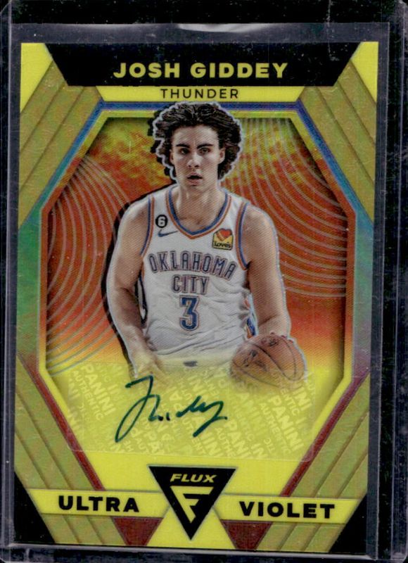 Josh Giddey 2022 Flux #UVS-JGD Ultraviolet Signatures - Gold /10 RAW