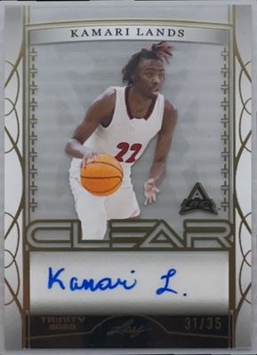 2022 Leaf Trinity #CA-KL1 Clear Auto - Gold /35