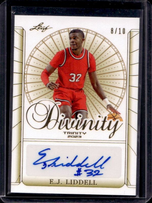 EJ Liddell 2022 Leaf Trinity #D-EJL Divinity Signatures /10 Rookie RAW