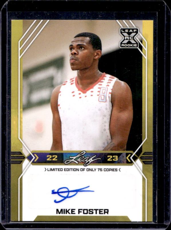 2022 Leaf Draft #BA-MF1 Autographs - Gold /75