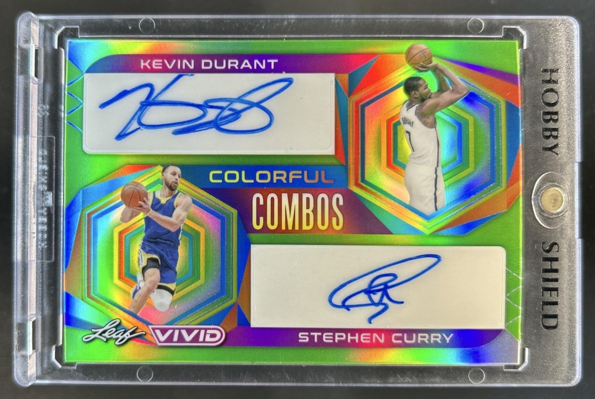 2022 Leaf Vivid #CC-35 Colorful Combos Dual Autographs - Green /15