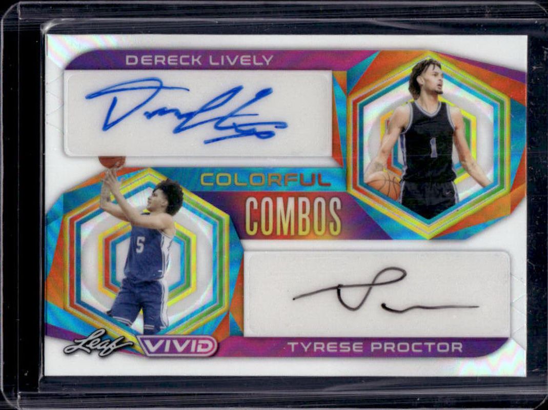 2022 Leaf Vivid #CC-15 Colorful Combos Dual Autographs - White