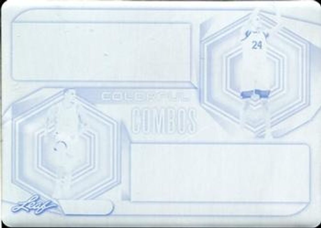 2022 Leaf Vivid #CC-37 Colorful Combos Dual Autographs Printing Plate Black /1