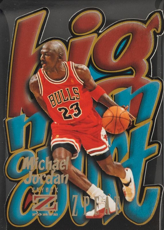 Michael Jordan 1996 Skybox Z-Force #4 Big Man on Court - Z-Peat
