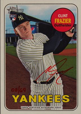 2018 Topps Heritage #ROA-CF Real One Autographs - Red Ink /69