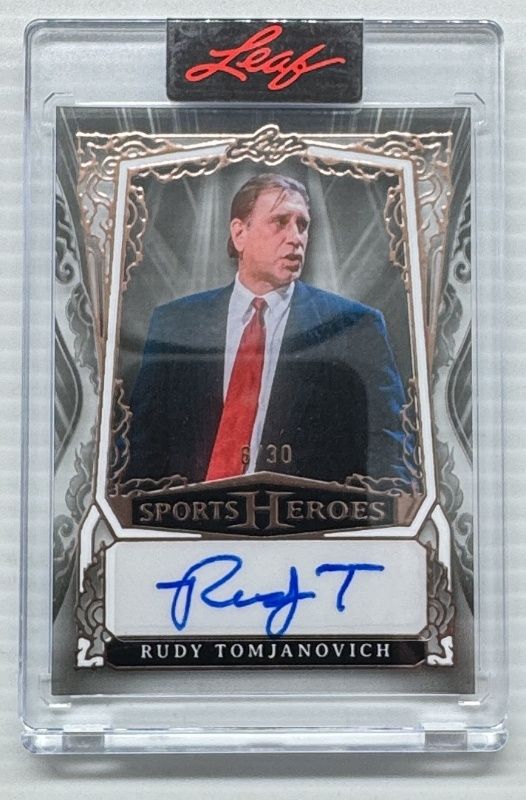 Rudy Tomjanovich 2022 Leaf Signature Series #BA-RT1 Base RAW