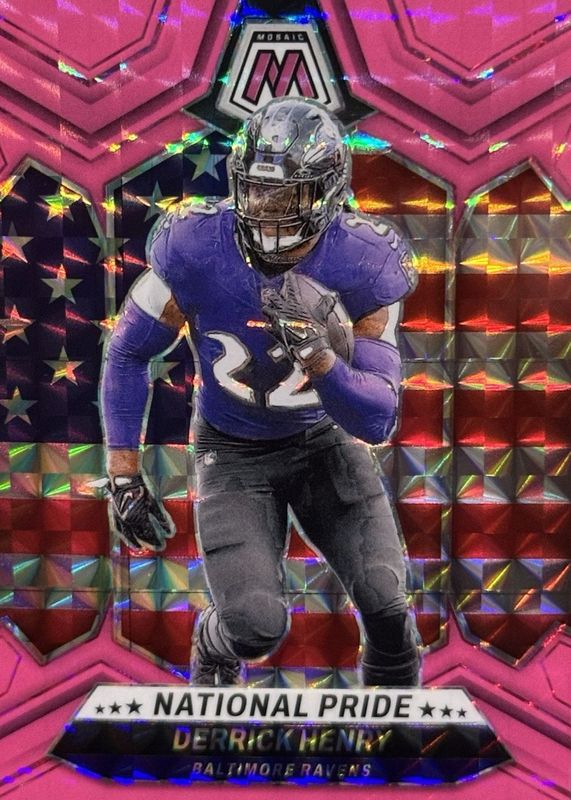 Derrick Henry 2024 Mosaic #257 National Pride - Pink Fluorescent /10 RAW