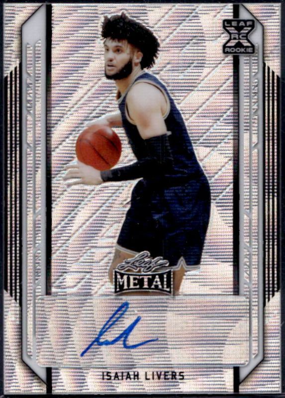 Isaiah Livers 2021 Leaf Metal #BA-IL1 Silver Wave Rookie RAW