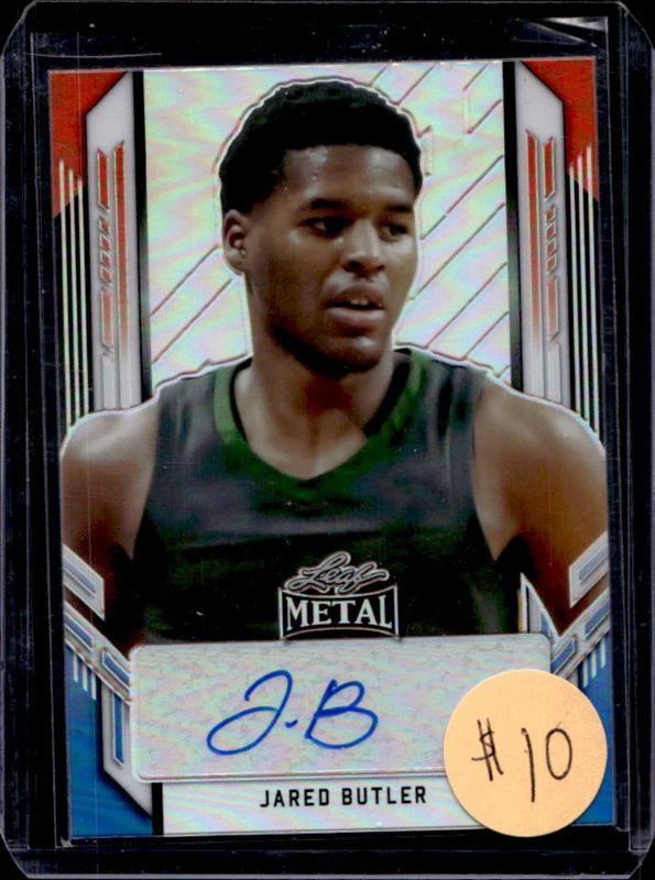 2021 Leaf Metal #PA-JB1 Portrait Autographs - Red White Blue Rainbow /10