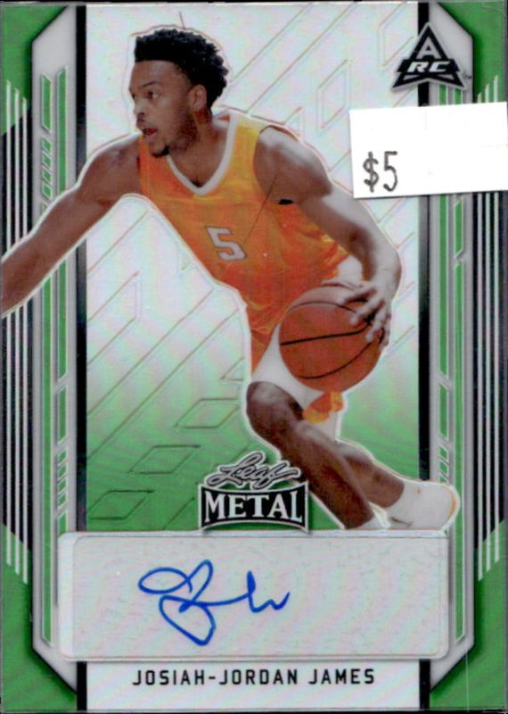Josiah-Jordan James 2021 Leaf Metal #BA-JJJ Green Rainbow /10 RAW