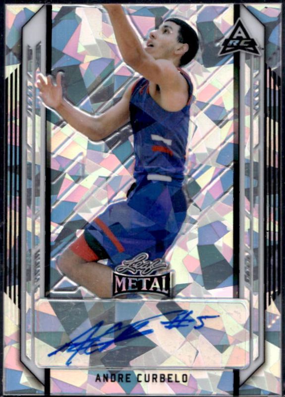 Andre Curbelo 2021 Leaf Metal #BA-AC1 Silver Crystal RAW
