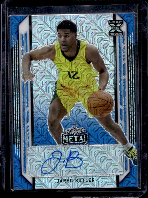 Jared Butler 2021 Leaf Metal #BA-JB1 Blue Mojo /20 Rookie RAW