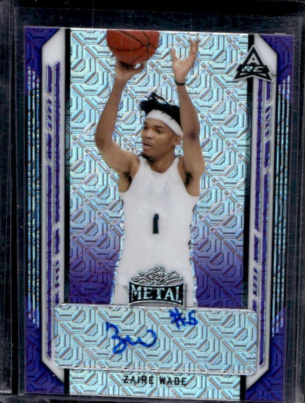 Zaire Wade 2021 Leaf Metal #BA-ZW1 Purple Mojo /15 RAW
