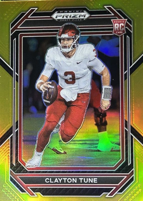 Clayton Tune 2023 Prizm Draft Picks #111 Gold /10 Rookie RAW