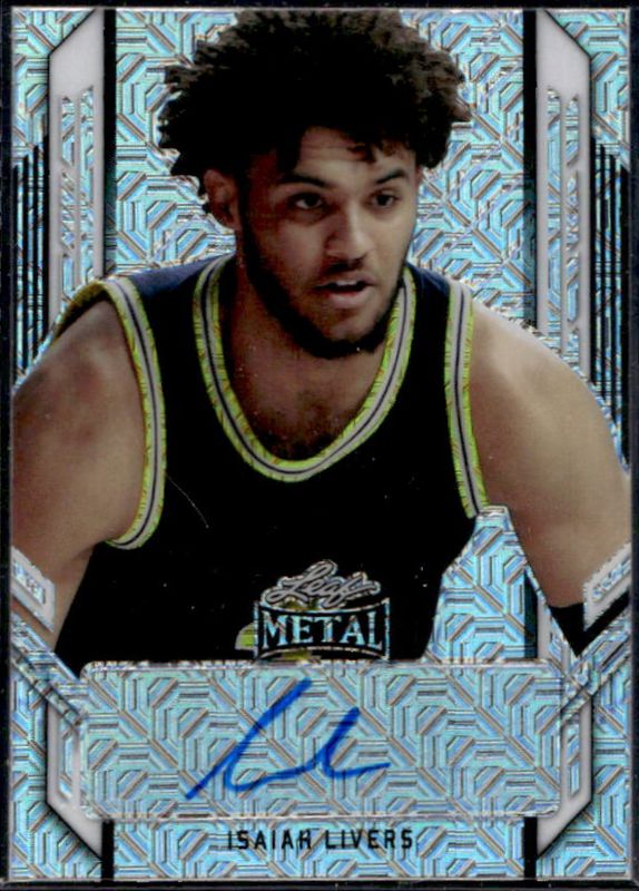 Isaiah Livers 2021 Leaf Metal #PA-IL1 Portrait Autographs - Silver Mojo Rookie RAW