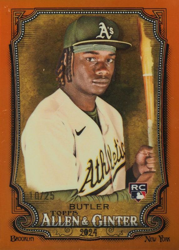 Lawrence Butler 2024 Topps Allen & Ginter #57 Chrome - Orange Refractor /25 Rookie RAW