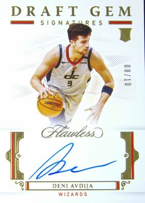 2020 Flawless #DG-DAV Draft Gem Signatures - Gold /10