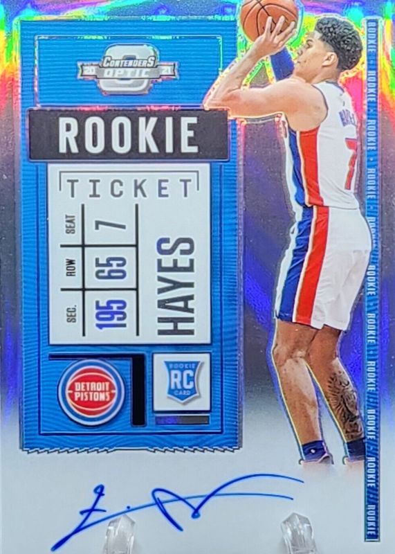 Killian Hayes 2020 Contenders Optic #117 Rookie Ticket Auto Variation (White Jersey) RAW