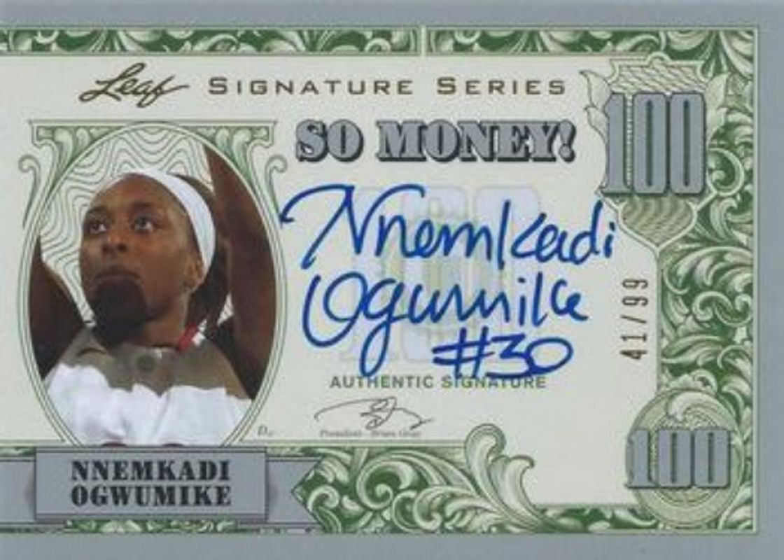 Nnemkadi Ogwumike 2012 Leaf Signature Series #SM-NO1 So Money! - Silver /99 RAW
