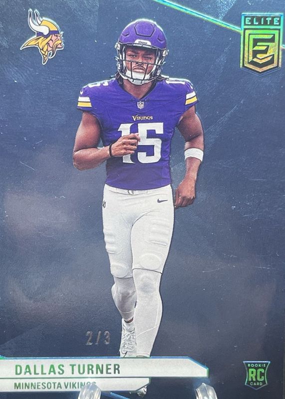 Dallas Turner 2024 Elite #170 Platinum FOTL /3 Rookie RAW