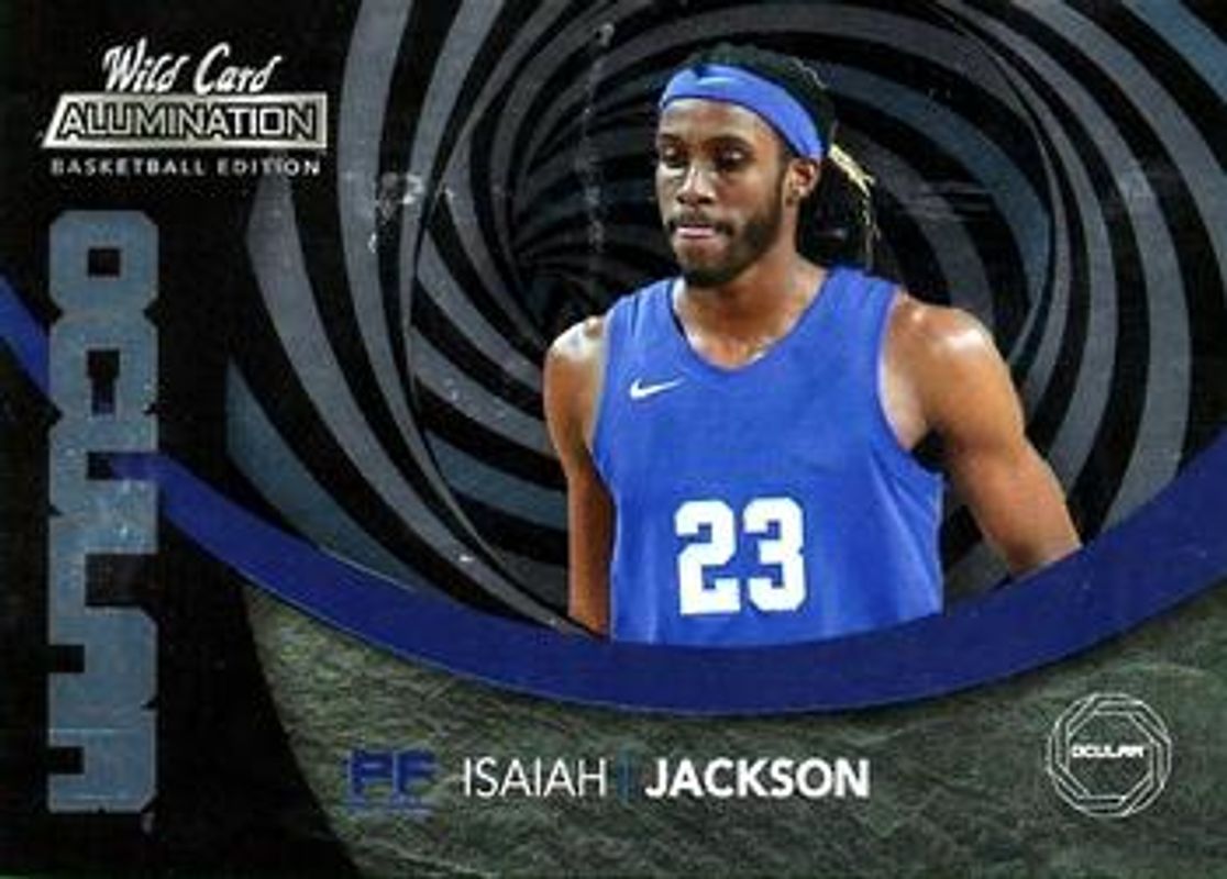 Isaiah Jackson 2021 Wild Card Alumination #AOC-7 Ocular Single Swirl Platinum Rookie RAW
