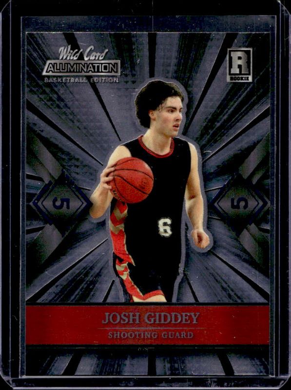 Josh Giddey 2021 Wild Card Alumination #ABC-44 5 Stripe Rookie RAW
