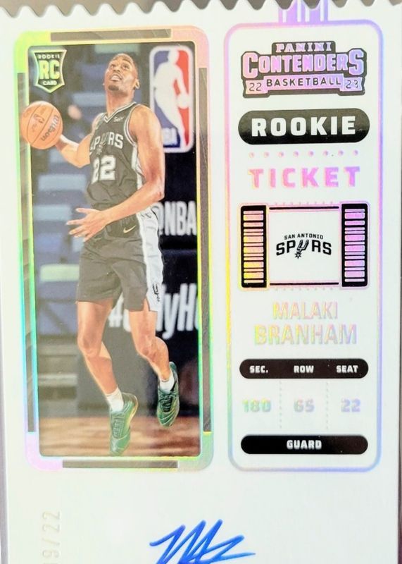 2022 Contenders #125 Rookie Ticket Auto - Ticket Stub (/22)