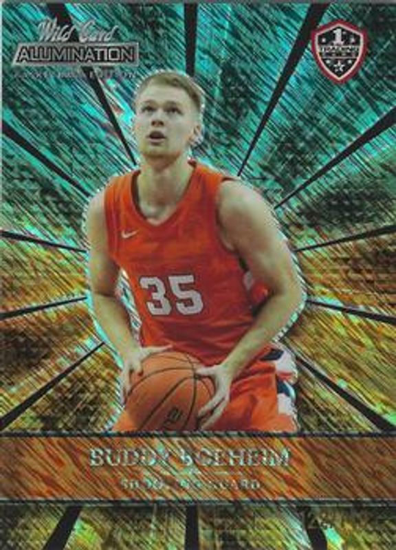 Buddy Boeheim 2021 Wild Card Alumination #ABC-11 Holo Lux Teal Yellow Crystals Holo Paper /149 RAW