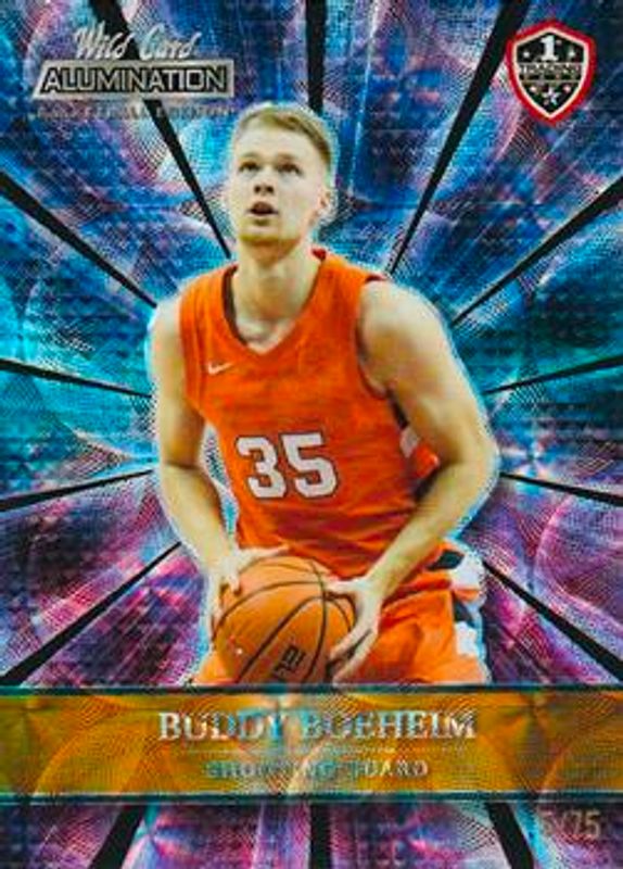 Buddy Boeheim 2021 Wild Card Alumination #ABC-11 Holo Lux Purple Pink Sparkles Paper /75 RAW