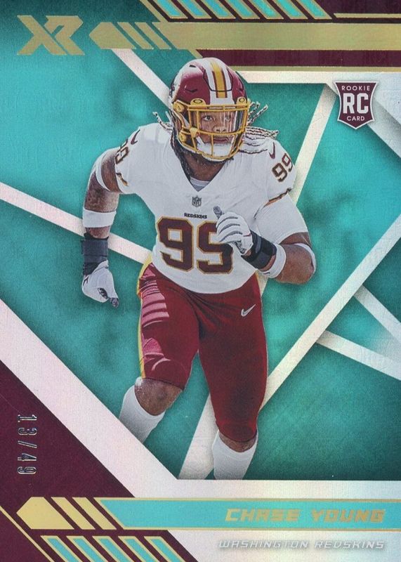 Chase Young 2020 XR #112 Teal /49 Rookie RAW