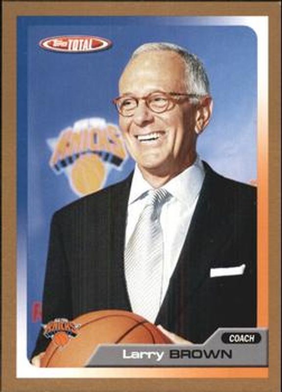 Larry Brown 2005 Topps Total #399 Gold /10 RAW