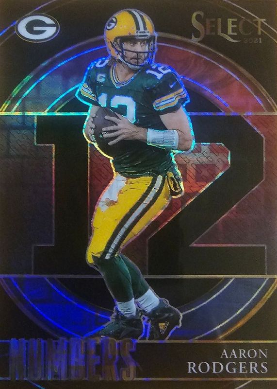 Aaron Rodgers 2021 Select #SN-7 Select Numbers - Black /1 RAW
