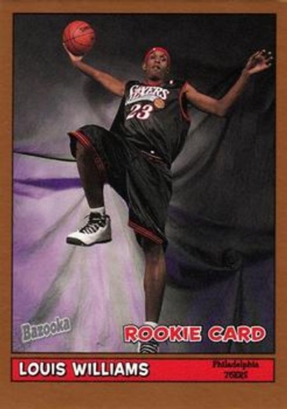 Lou Williams 2005 Bazooka #184 Gold Rookie RAW