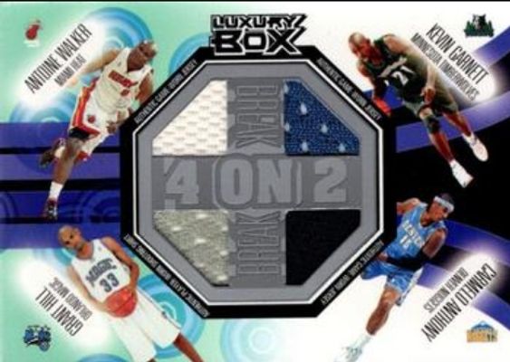 2005 Topps Luxury Box #BRR-10 4 on 2 Break 8 Relics - Courtside /25