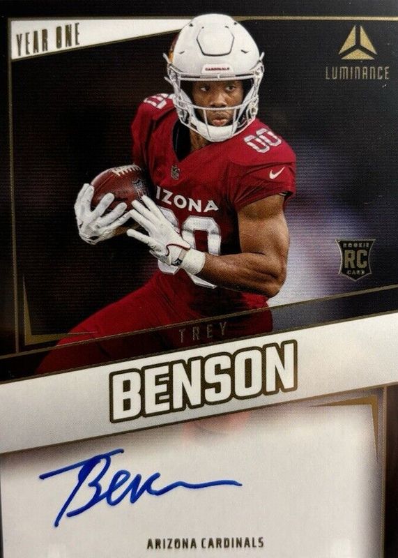 Trey Benson 2024 Luminance #YOS-TBN Year One Signatures - Purple Rookie RAW