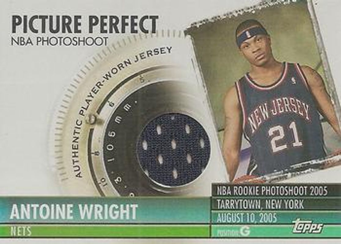 Antoine Wright 2005 Topps Big Game #PPR-AW Picture Perfect Relics /129 Rookie RAW