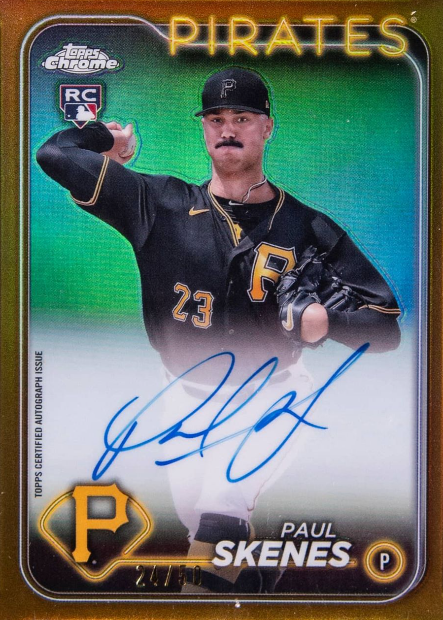 PSA 10 PAUL SKENES 2024 TOPPS CHROME UPDATE X-FRACTOR
