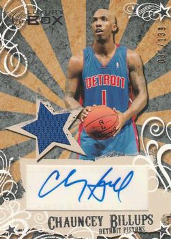 Chauncey Billups 2006 Topps Luxury Box #MAR-CB Mezzanine Relics Autographs /139 RAW