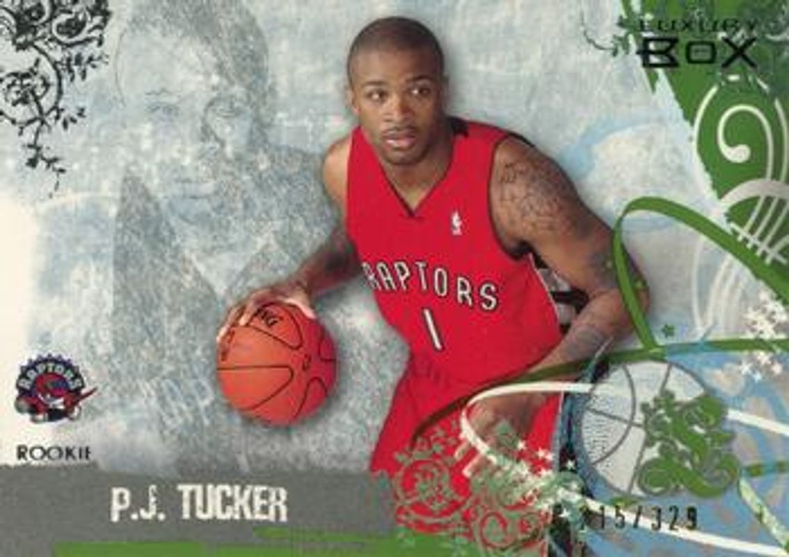 PJ Tucker 2006 Topps Luxury Box #87 Green /329 Rookie RAW