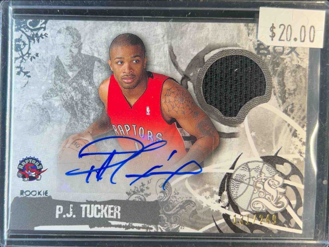 PJ Tucker 2006 Topps Luxury Box #RAR-PJT Rookie Relics Autographs /249 RAW